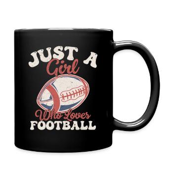 Juste une fille qui aime les joueurs de saison de football fan - Mug uni - noir - Droite