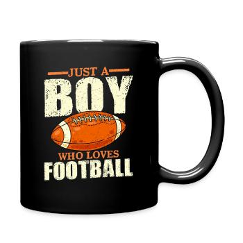Juste un garçon qui aime la saison des fans de joueurs de football - Mug uni - noir - Droite