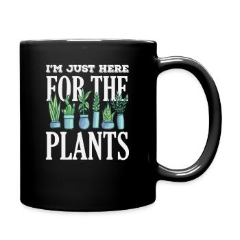 Plant lovers only here for the plants - Full Colour Mug - black - Right