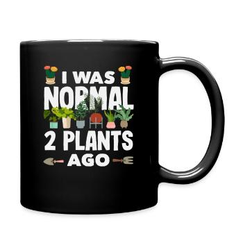 Normal 2 Pflanzen Ago Funny Gardener Garten - Tasse einfarbig - Schwarz - Rechts