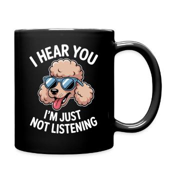 Paroles de caniche Caniche Cadeau drôle de caniche - Mug uni - noir - Droite