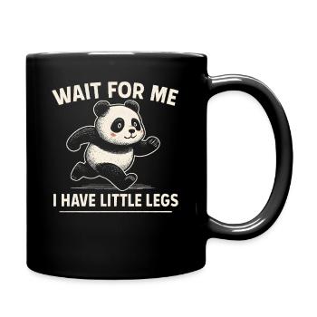 Panda Spruch Humor Meme Lustig Witzig Geschenkidee - Tasse einfarbig - Schwarz - Rechts