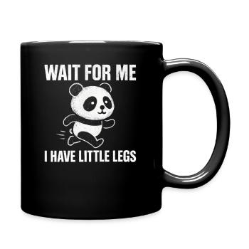 Panda Spruch Humor Meme Lustig Witzig Geschenkidee - Tasse einfarbig - Schwarz - Rechts