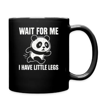 Panda Spruch Humor Meme Lustig Witzig Geschenkidee - Tasse einfarbig - Schwarz - Rechts
