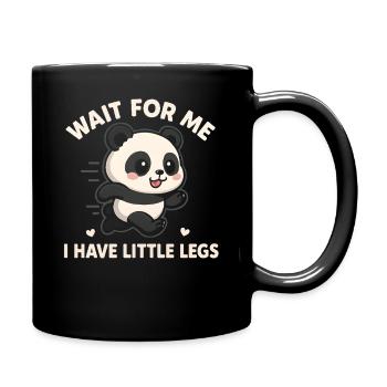 Panda Spruch Humor Meme Lustig Witzig Geschenkidee - Tasse einfarbig - Schwarz - Rechts