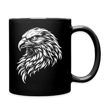 Tête d’aigle tribale – Motif mystique d’animal sauvage - Mug uni - noir - Droite