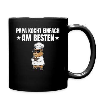 Dad Cooks Best - Capybara Chef - Full Colour Mug - black - Right