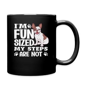 Warte Auf Mich, Ich Habe Kleine Beine - Tasse einfarbig - Schwarz - Rechts