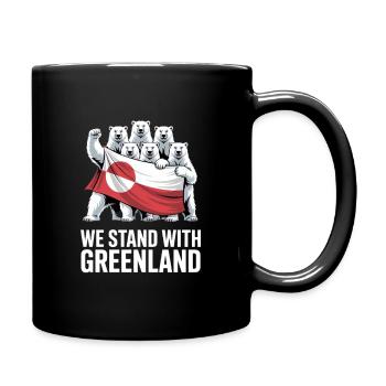 Nous soutenons le Groenland Faites disparaître l’Amérique - Mug uni - noir - Droite
