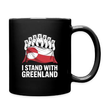 Je soutiens le Groenland. Faites disparaître l’Amérique. - Mug uni - noir - Droite