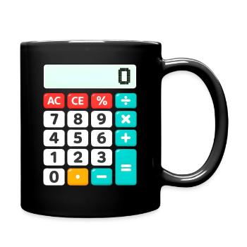 Calculatrice rétro de blocs de couleurs - Mug uni - noir - Droite