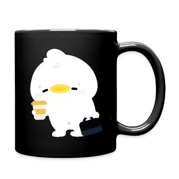 Kawaii Duck Coffee Moment - Full Colour Mug - black - Right