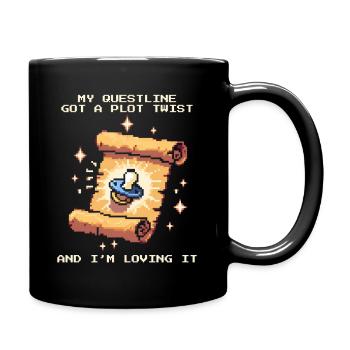 Questline Plot Twist | Baby hat alles geändert - Tasse einfarbig - Schwarz - Rechts