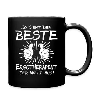Bester Ergotherapeut - Tasse einfarbig - Schwarz - Rechts