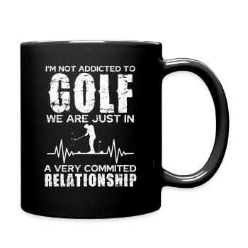 Golf-Beziehung: Engagierte Passion - Tasse einfarbig - Schwarz - Rechts