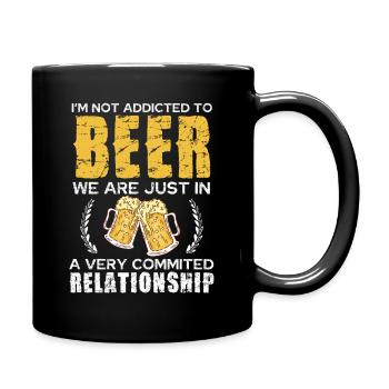 Relation amoureuse de bière Chemise blague - Mug uni - noir - Droite