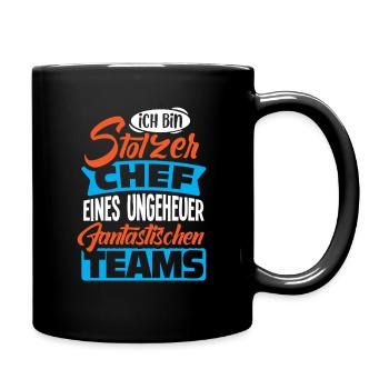 Stolzer Chef Chef Mann Abteilungsleiter Teamchef - Full Colour Mug - black - Right