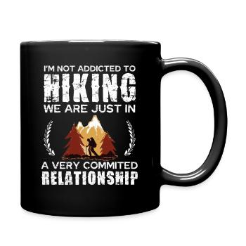 Hiking Commitment Tee Design - Tasse einfarbig - Schwarz - Rechts