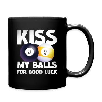 Billiard Humor: Lucky Balls Duo - Full Colour Mug - black - Right