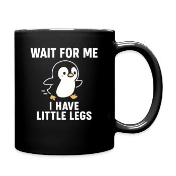 Pinguin Spruch Humor Meme Lustig Geschenkidee - Tasse einfarbig - Schwarz - Rechts