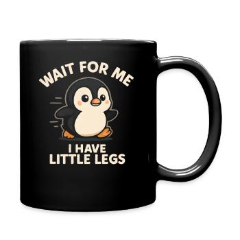 Pinguin Spruch Humor Meme Lustig Geschenkidee - Tasse einfarbig - Schwarz - Rechts