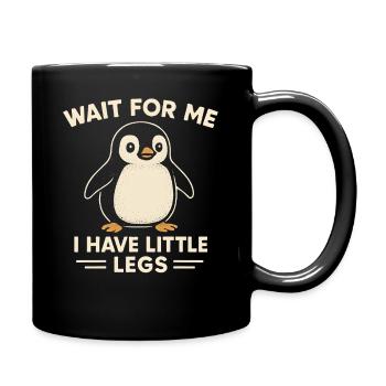Pinguin Spruch Humor Meme Lustig Geschenkidee - Tasse einfarbig - Schwarz - Rechts