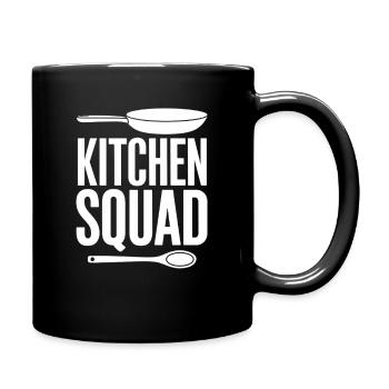 Kitchen Squad Cooking Team Kitchen Crew Amateur Chefs - Full Colour Mug - black - Right