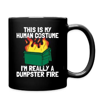 C’est drôle que ce soit mon costume humain pour le ton déchet - Mug uni - noir - Droite