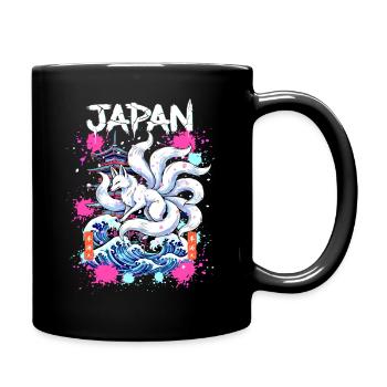 Kitsune Japan Pagode – Anime Fuchsgeist  - Tasse einfarbig - Schwarz - Rechts