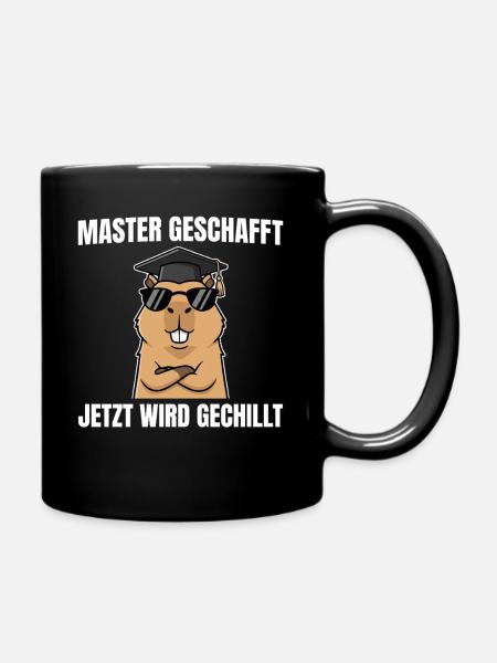 Master Passed Capybara Master's Exam - Full Colour Mug - black