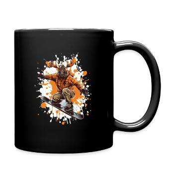 Moose Snowboard - Full Colour Mug - black - Right