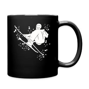 Ski alpin Sports d’hiver Ski nordique - Mug uni - noir - Droite