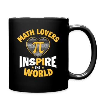 Math Lovers Inspire World Pi Day Teacher Nerd - Full Colour Mug - black - Right
