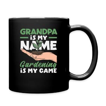 Grand-père est mon nom, jardinage, mon jeu - Mug uni - noir - Droite