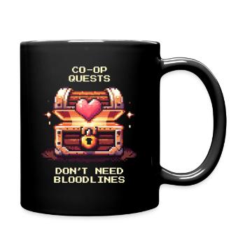 Co-Op-Quests ohne Blutlinie | Patchworkfamilie - Tasse einfarbig - Schwarz - Rechts