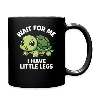 Turtle Saying Humor Meme Funny Gift Idea - Full Colour Mug - black - Right