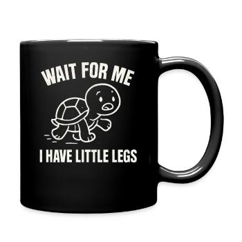 Turtle Saying Humor Meme Funny Gift Idea - Full Colour Mug - black - Right