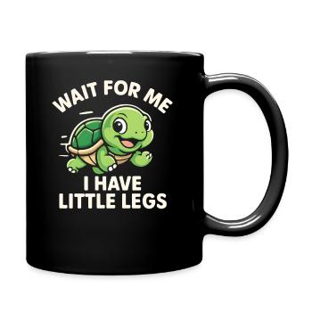 Turtle Saying Humor Meme Funny Gift Idea - Full Colour Mug - black - Right