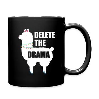 Supprime le drame : Chemise minimaliste avec slogan - Mug uni - noir - Droite