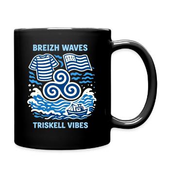 Waves Breizh Triskel Vibes Tee - Full Colour Mug - black - Right