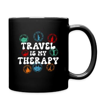 Tampon de passeport cadeau d’aventure de voyage dans le monde - Mug uni - noir - Droite