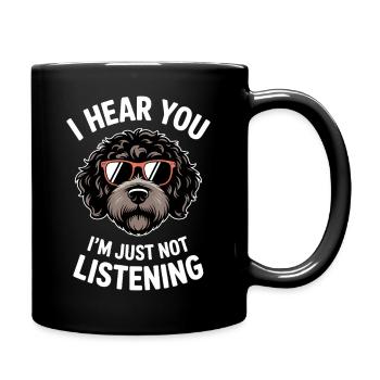 Portuguese Water Dog Sayings Funny Gift - Full Colour Mug - black - Right