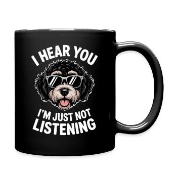 Portuguese Water Dog Sayings Funny Gift - Full Colour Mug - black - Right