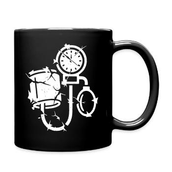Vecteur de Pression Artérielle Grunge Medicine - Mug uni - noir - Droite