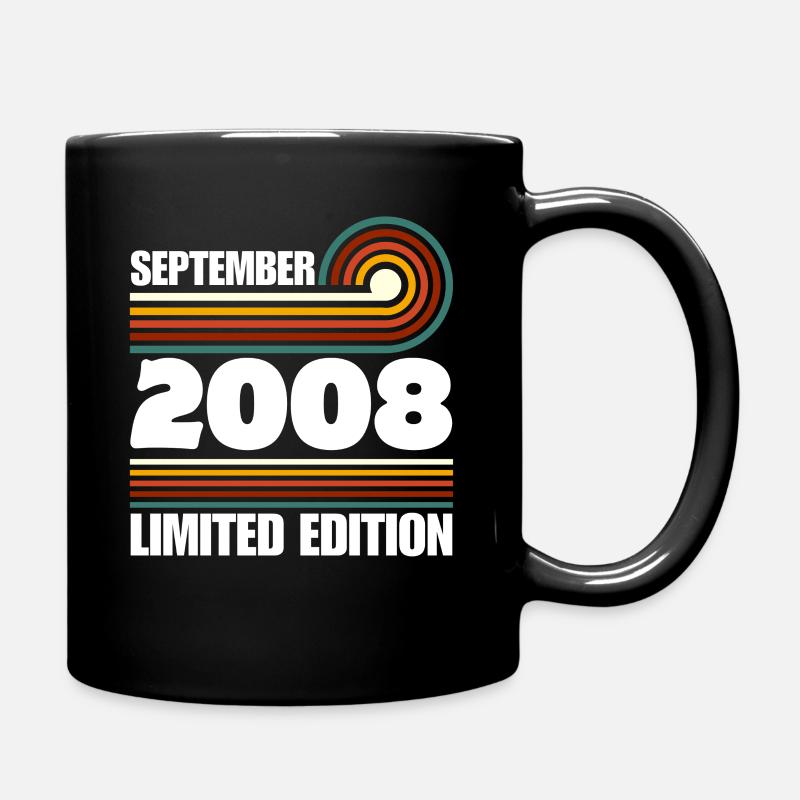Limited Edition 2008 18. Geburtstag Geschenk - Tasse einfarbig - Schwarz