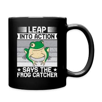 Frog Catcher Leap Into Action Frog - Tasse einfarbig - Schwarz - Rechts