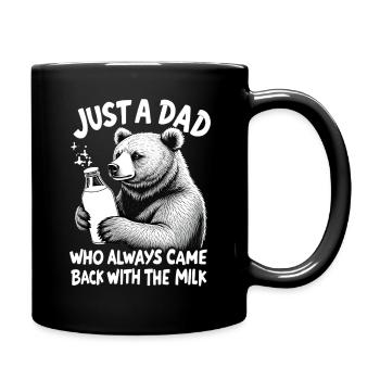 Supporte avec du lait – le père animal à dire - Mug uni - noir - Droite