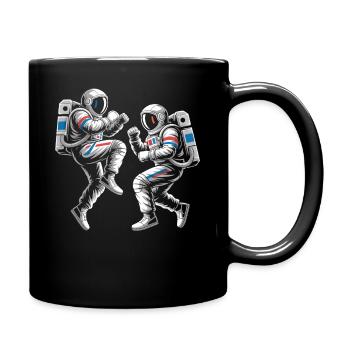 Duels d’astronautes dans un style rétro - Mug uni - noir - Droite