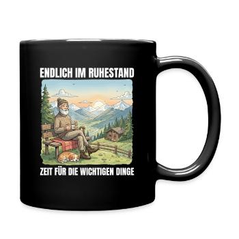 Randonnée à la retraite Temps pour les choses importantes - Mug uni - noir - Droite