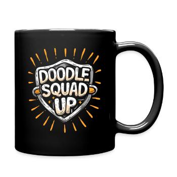 Doodle Squad Up Doodle Drawing - Full Colour Mug - black - Right